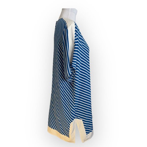 Tory Burch Blue Striped Tunic Blouse‎ - Picture 2 of 4
